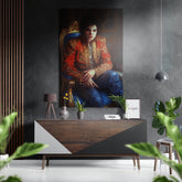 Micheal Jackson the King Brushed Aluminum Dibond Wall Art.